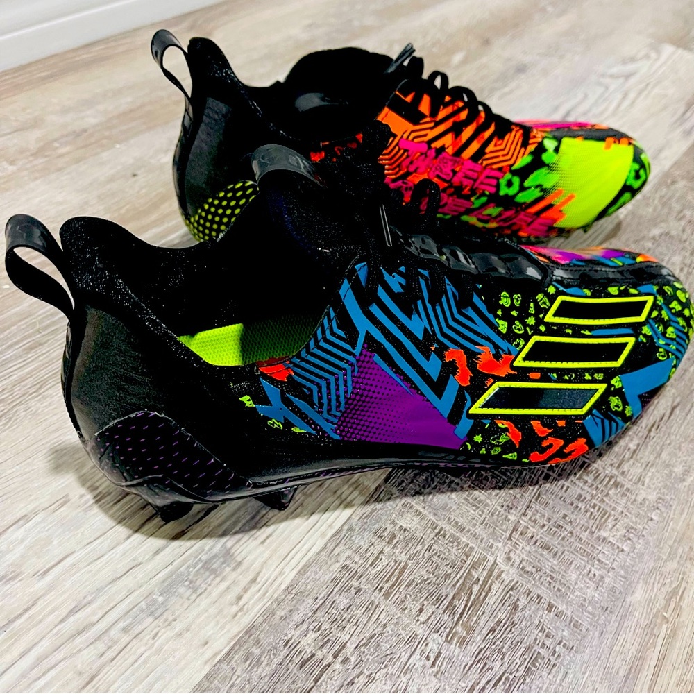 Adidas Adizero "Mismatch Black" Men's Football Cleats Size: 12